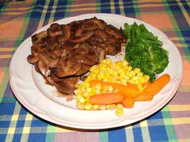 steak with  mushrooms