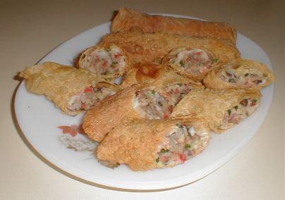 kakien   spring rolls