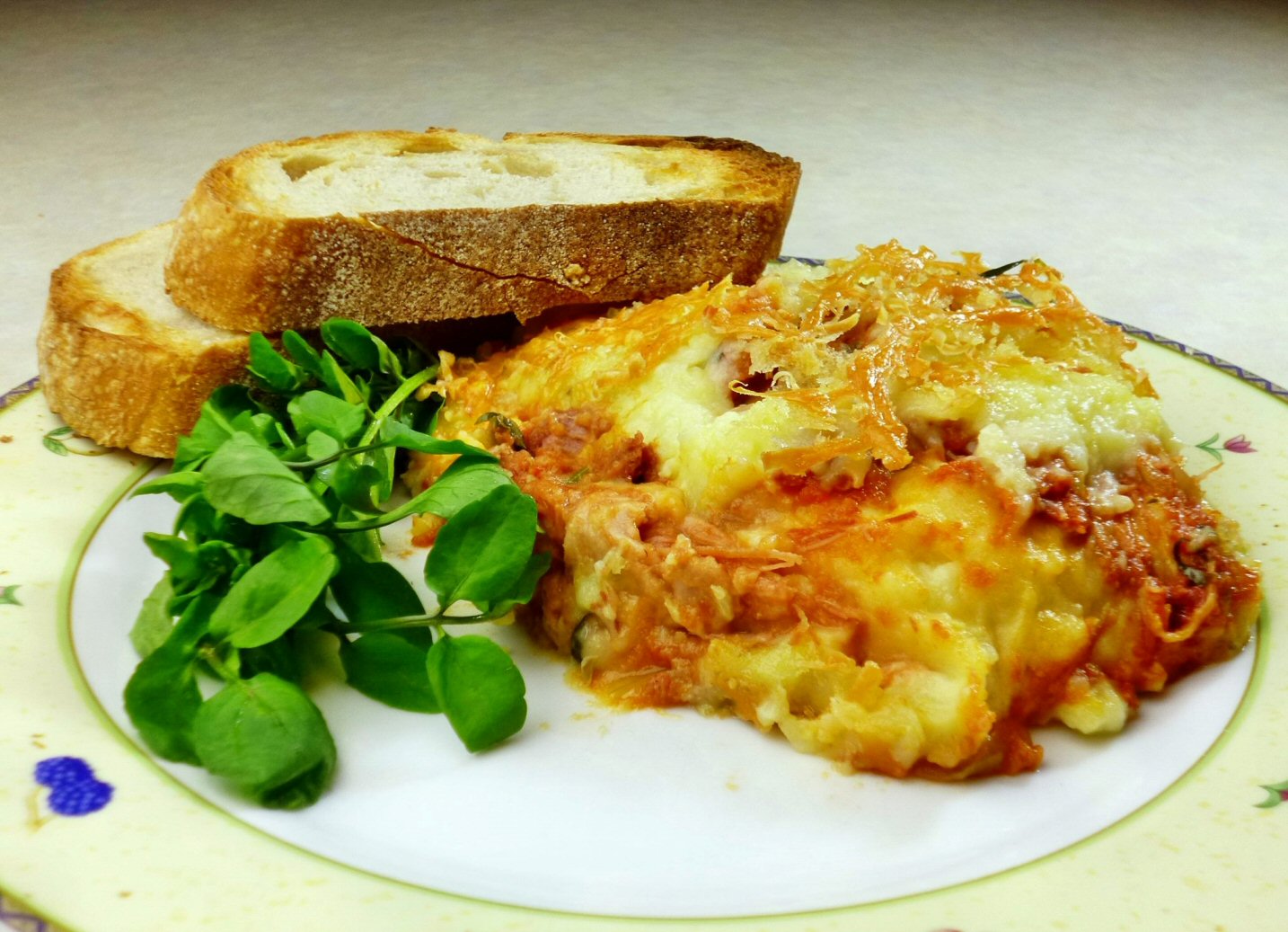 Mashed potatoes with corned beef
