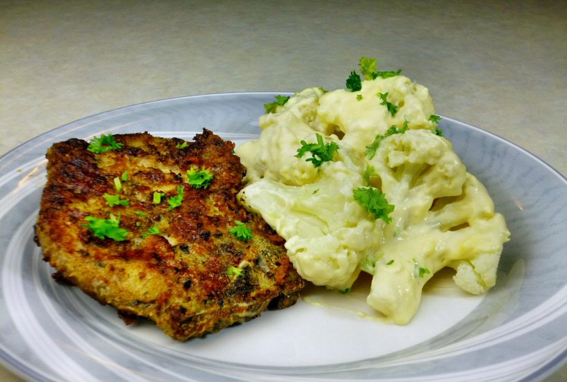 Pork in bread crumbs