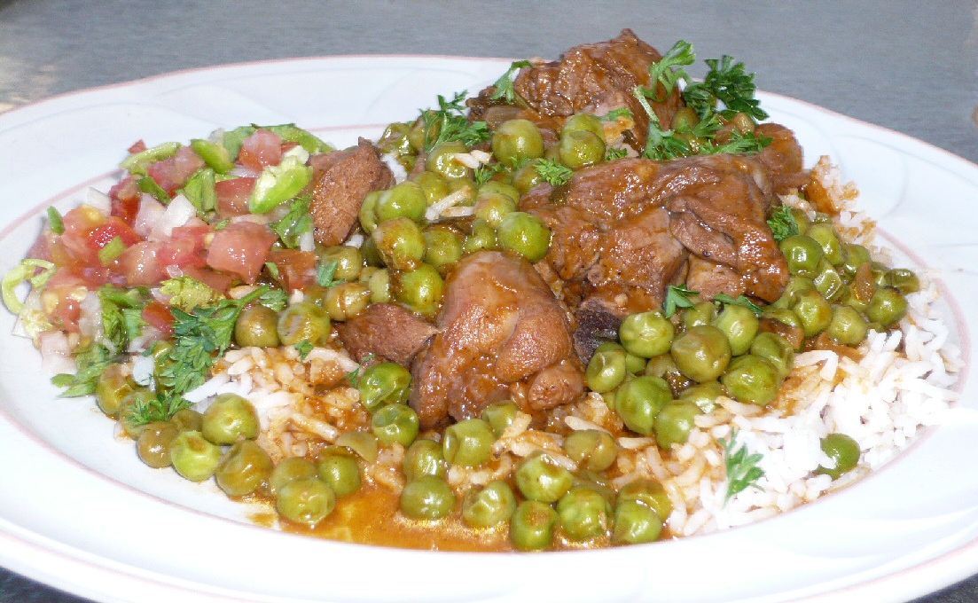 poulet aux petits pois