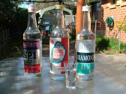 rum bottles